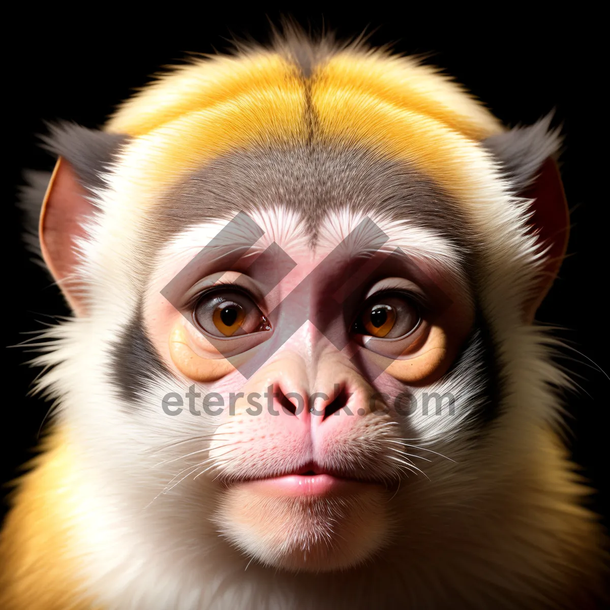Picture of Playful Primate Pals - Monkey and Cat