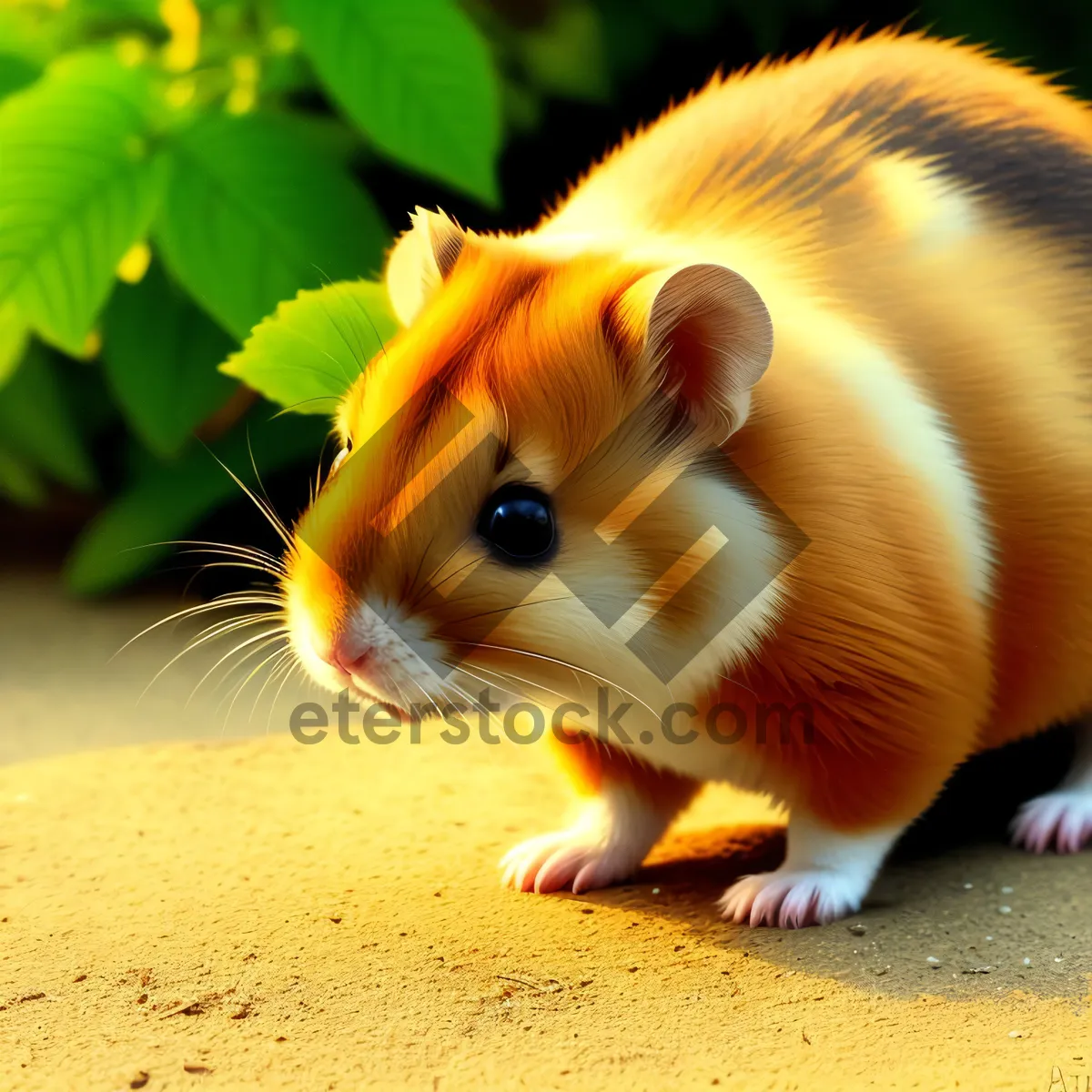 Picture of Fluffy Eared Bunny Peeking with Whiskers