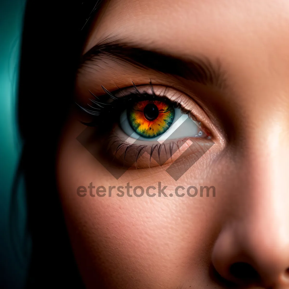 Picture of Beautiful Model with Stunning Eyes and Flawless Makeup