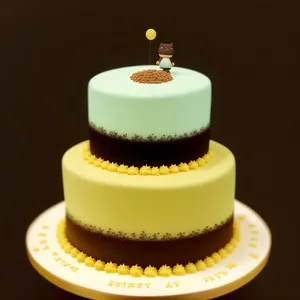 Decadent Chocolate Cream Cake with Polka Dot Decoration