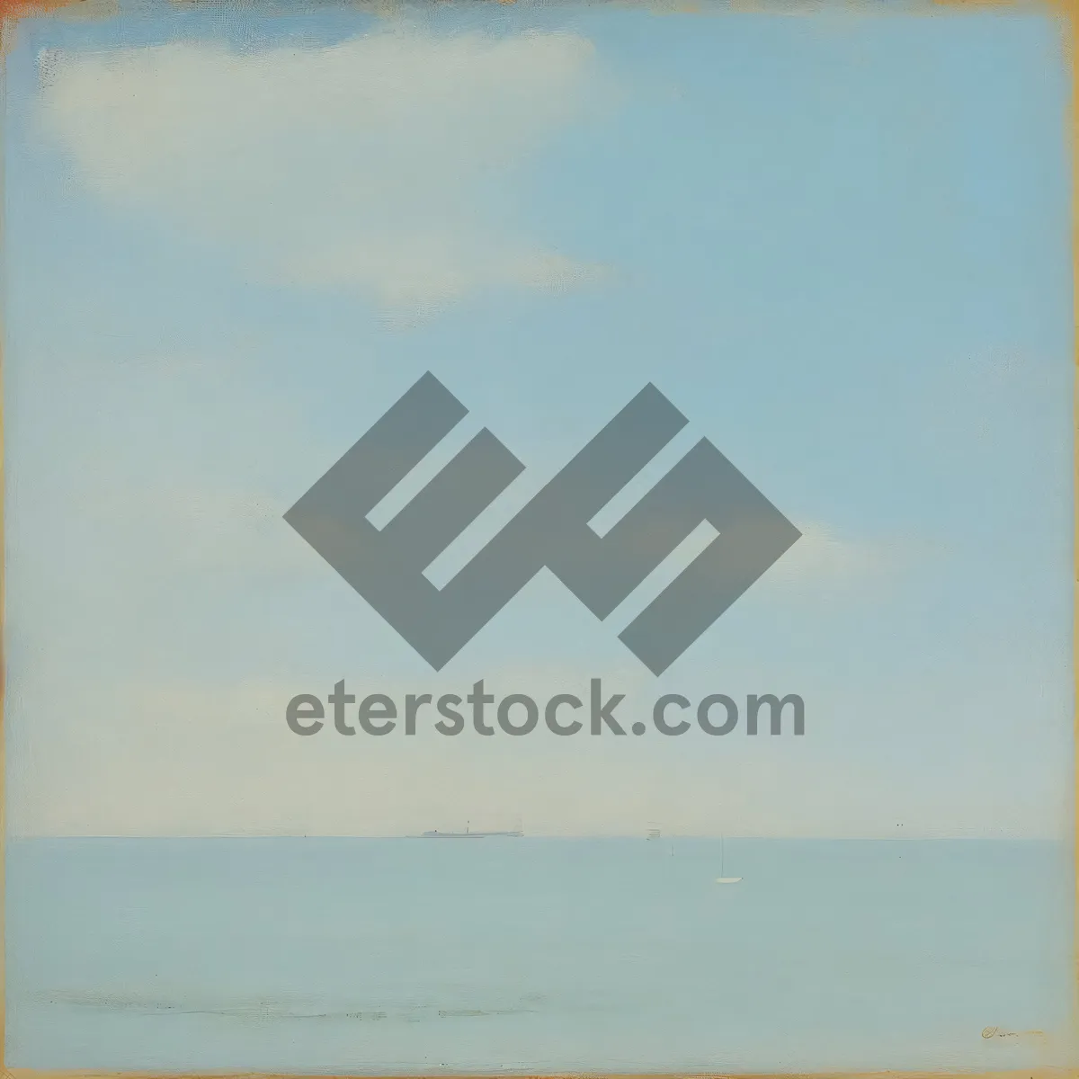 Picture of Tropical sunset on sandy beach with waves and clouds