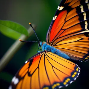 Vibrant Monarch Butterfly in Garden's Delicate Flower