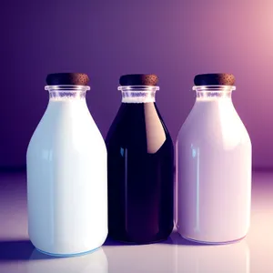 Refreshing Dairy Milk in Transparent Bottle