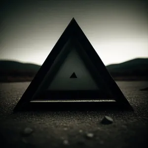 Caution: Road Warning Sign with Sundial Symbol