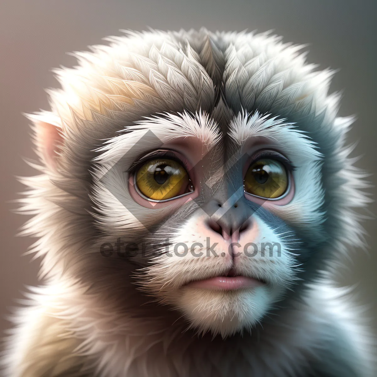 Picture of Adorable Macaque Kitty with Expressive Eyes