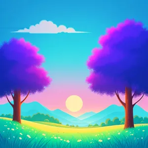 Serene Summer Sky with Sunlight and Clouds