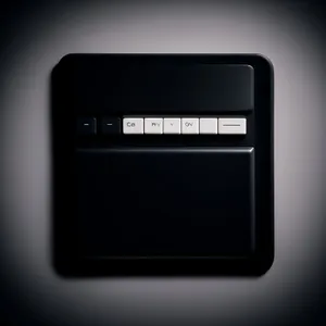 Modern black button icon for computer input