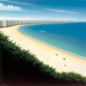 Serene Seascape on a Tropical Beach