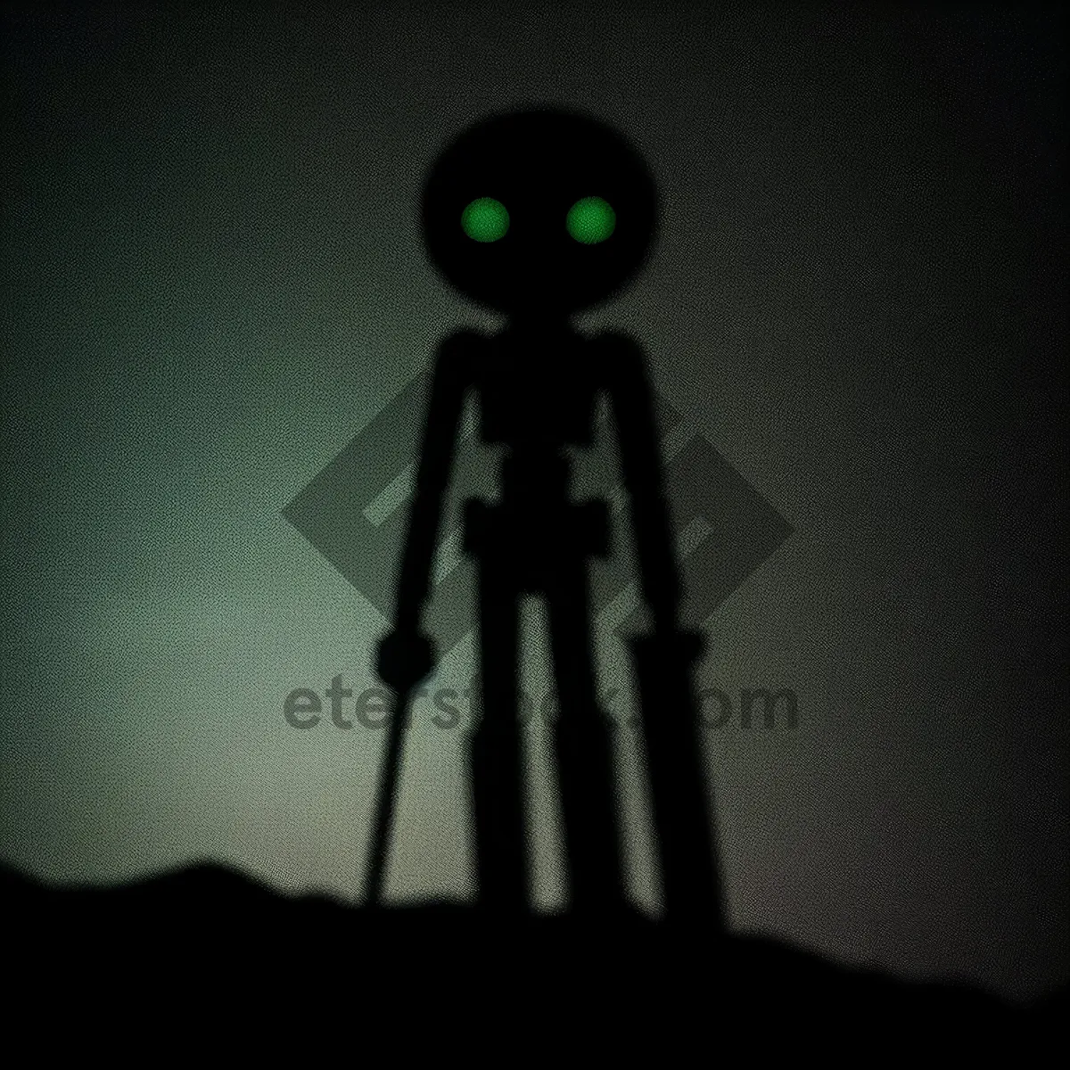 Picture of Silhouette Man with Black Tripod Support Rack