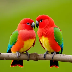 Colorful Macaw Perched on Exotic Tree Branch