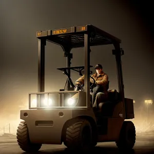 Heavy-duty Industrial Forklift in Action