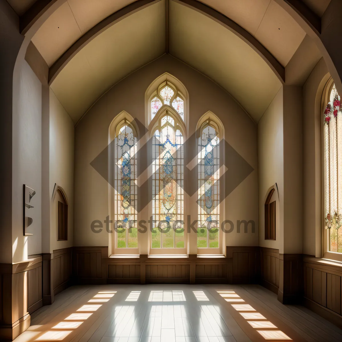 Picture of Timeless Beauty: Majestic Cathedral Hall with Historic Arches