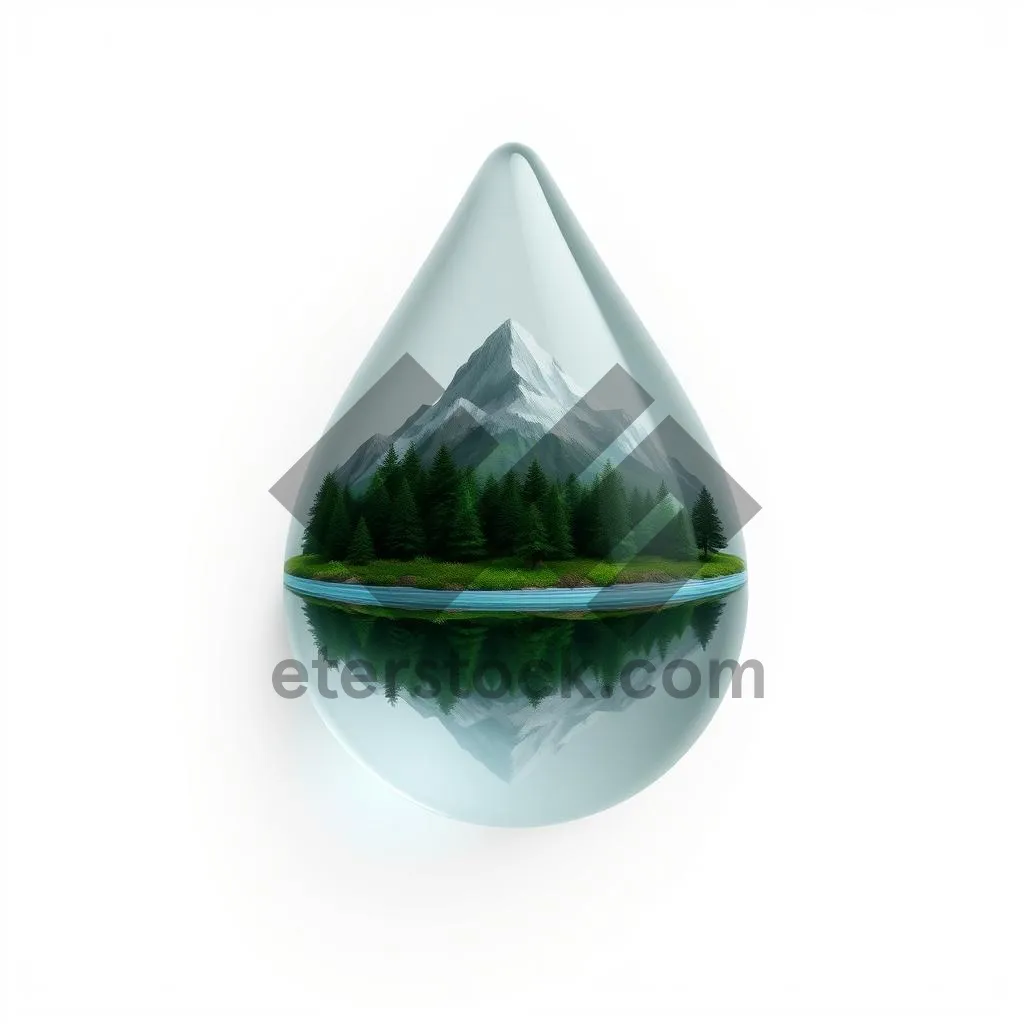 Picture of Solid glass sphere globe matter concept