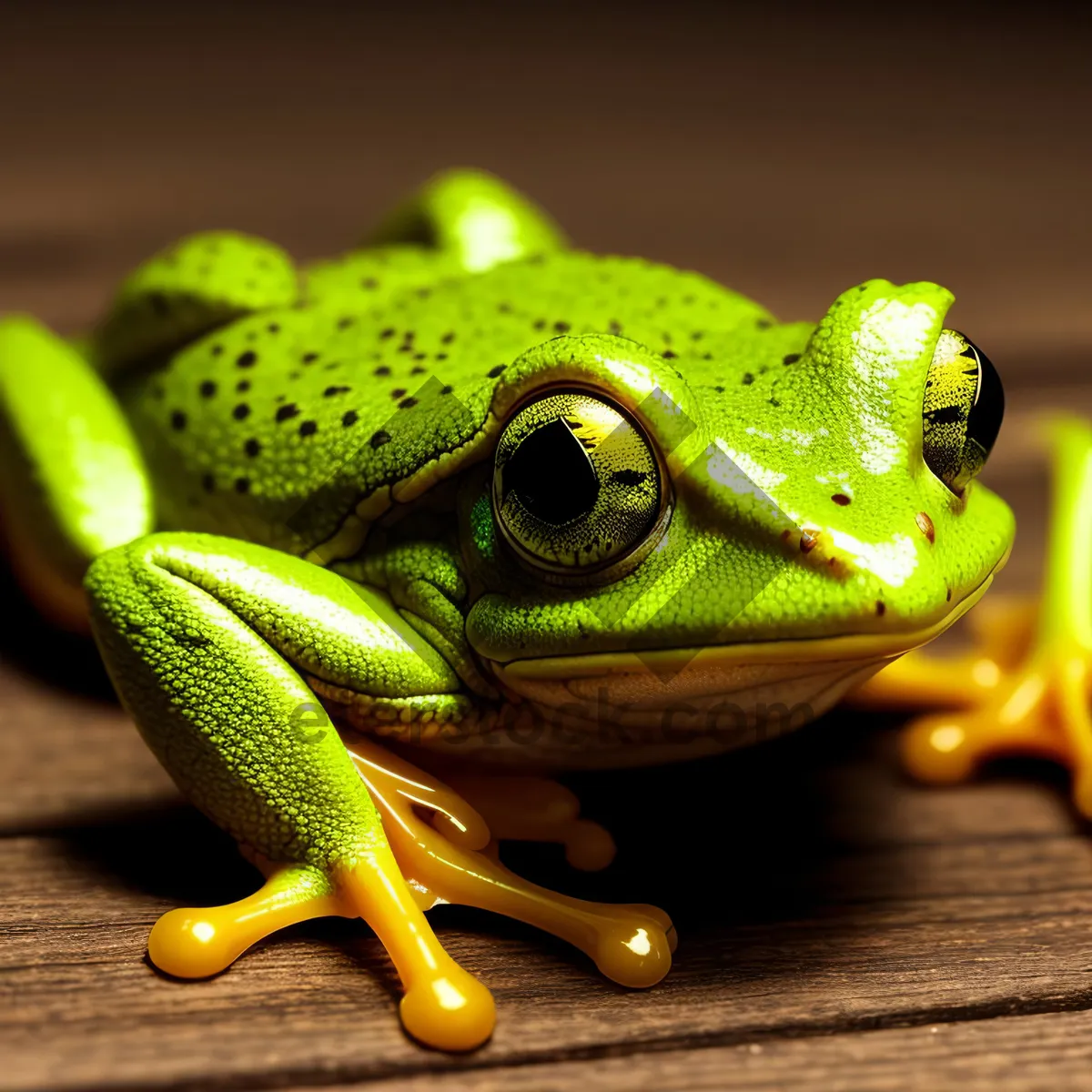 Picture of Vibrant and Captivating Close-Up of Eyed Tree Frog