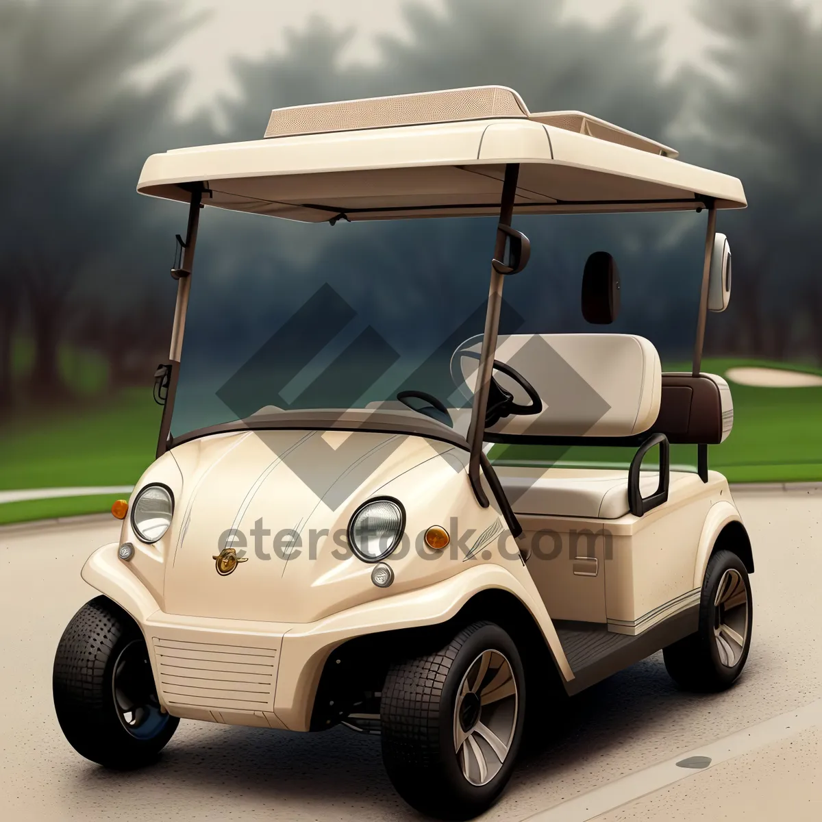 Picture of Golf Cart on the Green