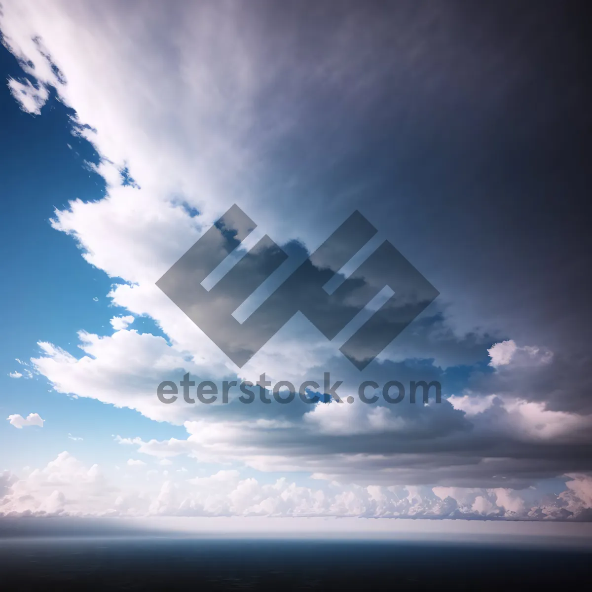 Picture of Moisture-Filled Azure Skies Over Serene Landscape