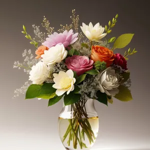 Pink Floral Bouquet in a Decorative Vase