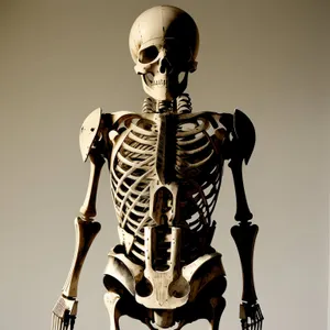 Skeleton anatomy medical 3D bones horror image.