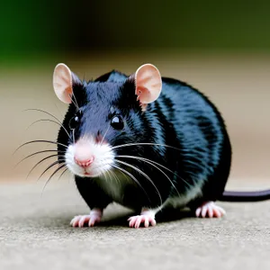 Furry Gray Rat with Cute Whiskers