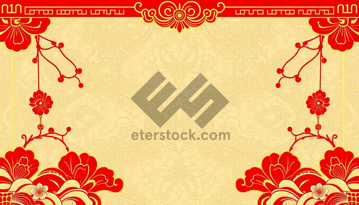 Picture of Floral vintage pattern with leaf elements