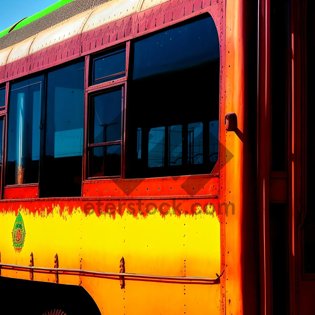 Picture of Old City Tram Car in Tranquil Surroundings