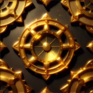 Golden Menorah Chandelier: Intricate 3D Artistry Illuminates Architectural Space
