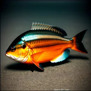 Colorful Goldfish Swimming in Aquarium