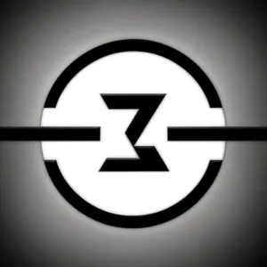 Shiny Black Glass Circle Button Set with Lightning Symbol