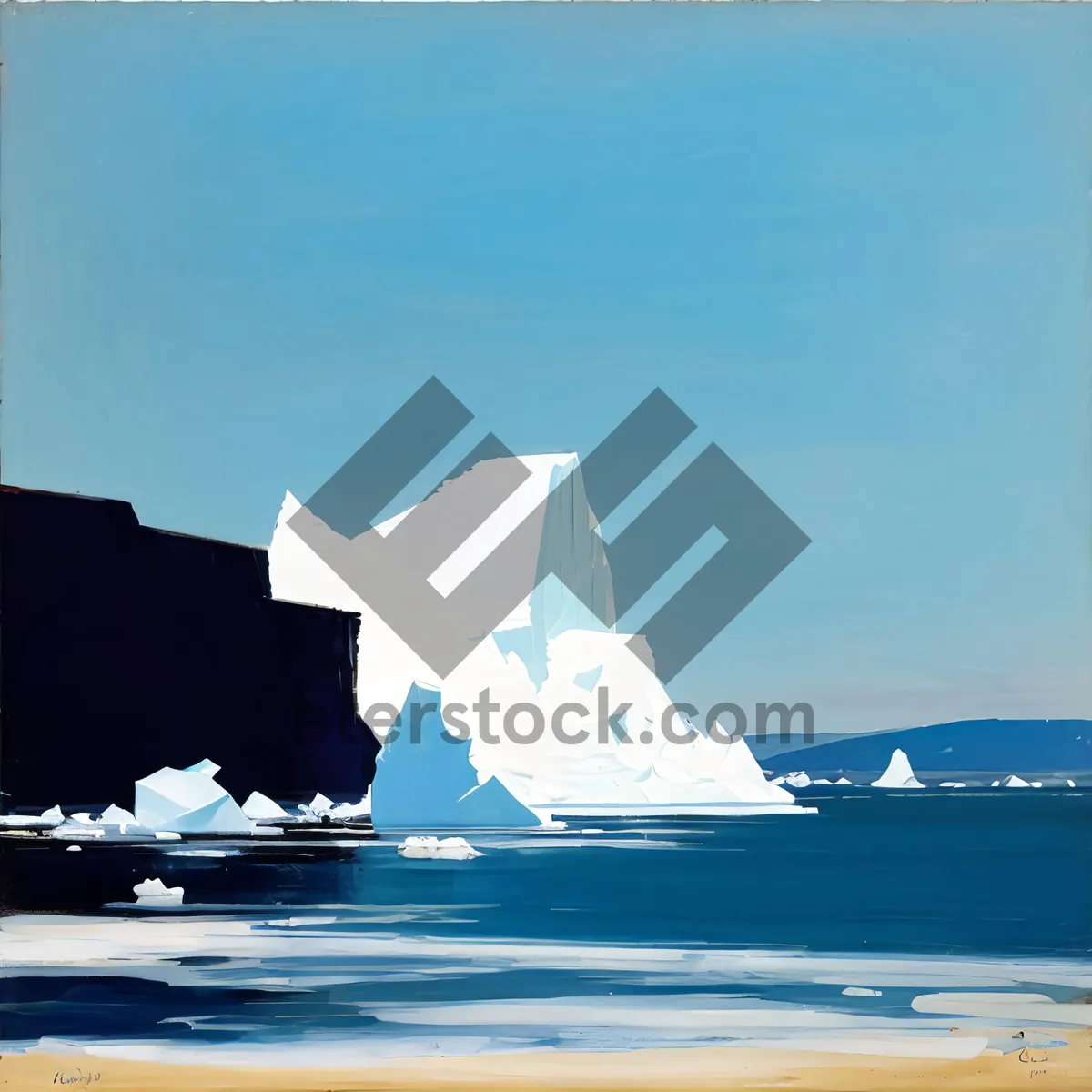 Picture of Scenic Tropical Seascape with Sailing Schooner