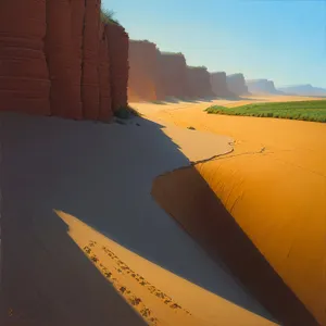 Sizzling Sahara: Majestic Summer Dunes under Moroccan Sky