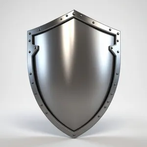 Metal shield icon design symbol graphic object