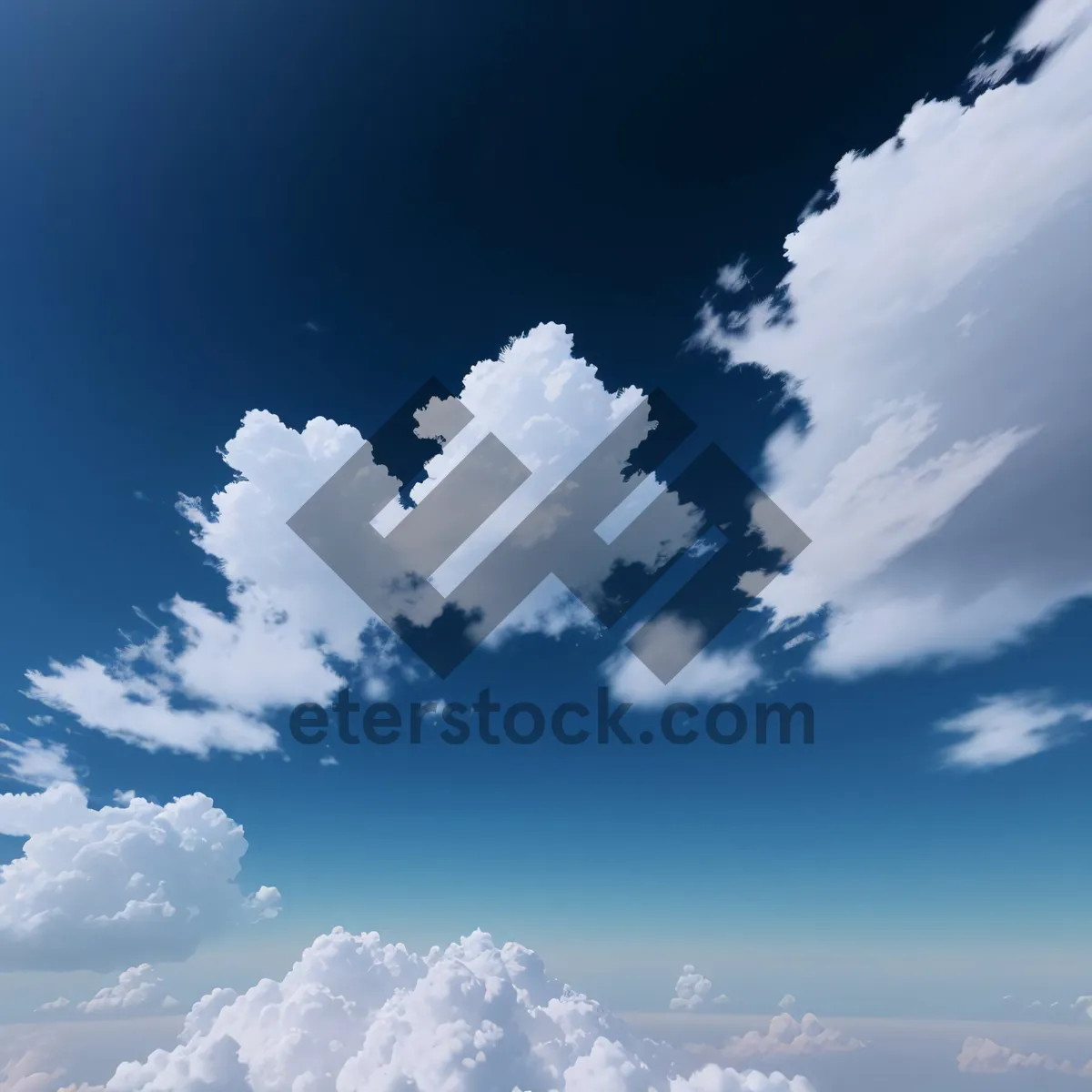 Picture of Summer Sky: Clear Blue Heaven with Fluffy Clouds