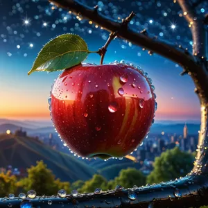 Shiny Apple Decorations for Festive Holiday Celebration