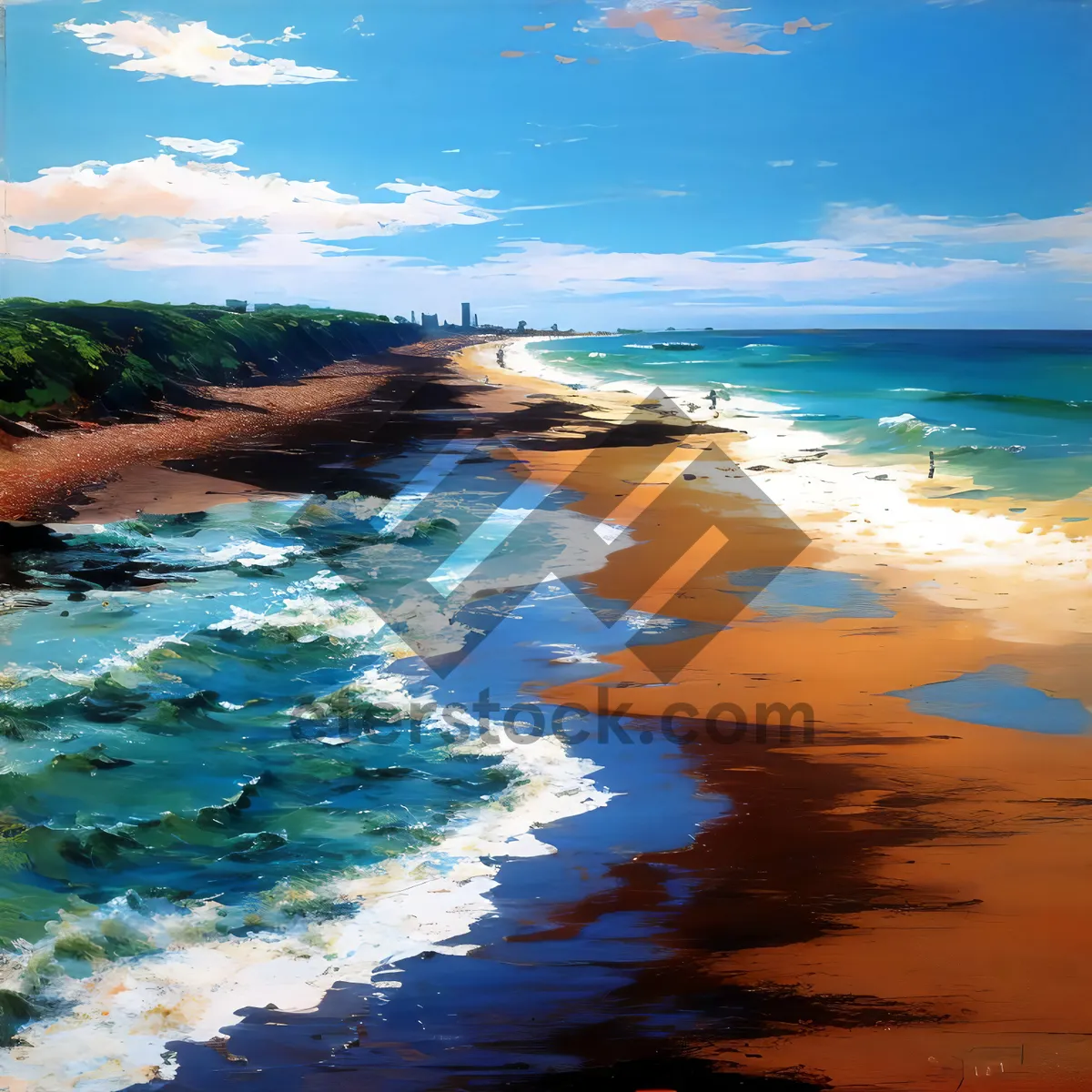 Picture of Serene Beach Escape: Sun, Sand, and Waves