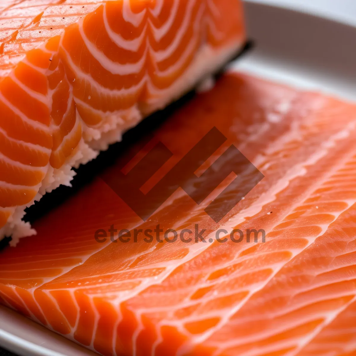 Picture of Fresh Mandarin Citrus Slice with Salmon Fillet