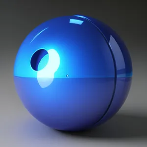 Shiny Glass Sphere Icon for Web Design