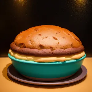 Gourmet Cheeseburger with Delicious Dessert Cake