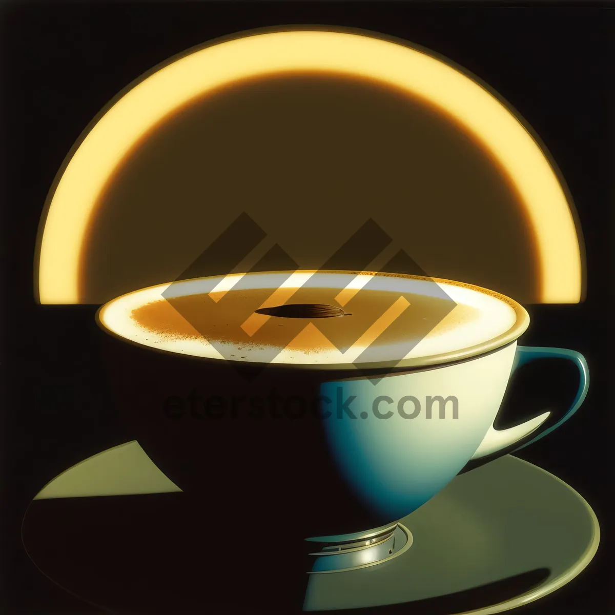 Picture of Dark Breakfast Delight: Steamy Cup of Coffee