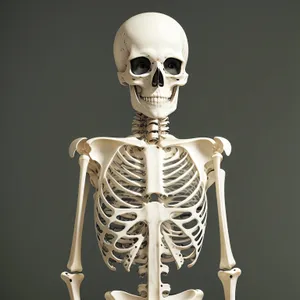 Spooky 3D Skeleton Head Pose Automaton Anatomy