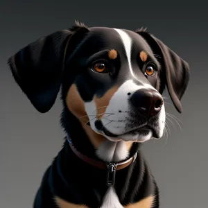 Swiss Mountain Dog Puppy with Collar - Adorable and Purebred