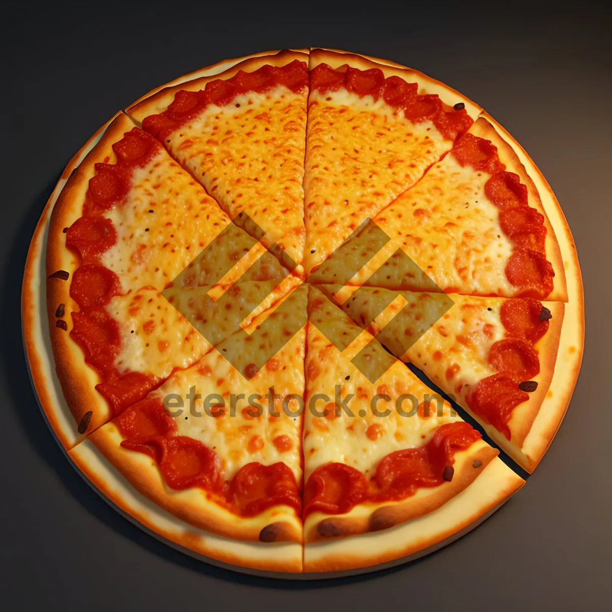 Picture of Delicious Pepperoni Pizza with Mozzarella and Tomato Sauce