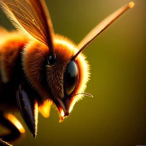 Vibrant Blossom: Colorful Insect on Yellow Flower