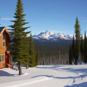 Frozen Alpine Wonderland: Majestic Mountains and Snow-Covered Slopes