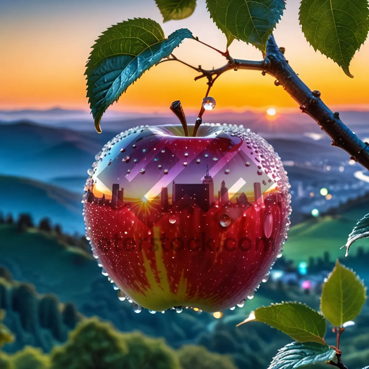 Picture of Fresh Red Delicious Apple, Healthy and Organic Fruit Option