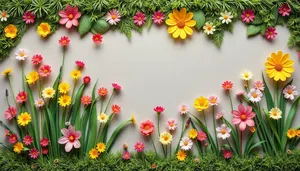 Pink Daisy Bouquet in Summer Garden