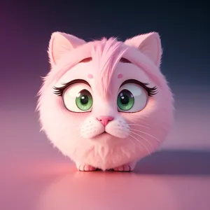 Adorable Cartoon Kitty - Cute Domestic Baby Kitten Art