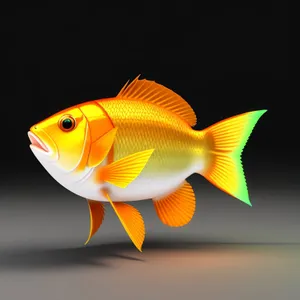 Glimmering Goldfish Swimming in Aquarium