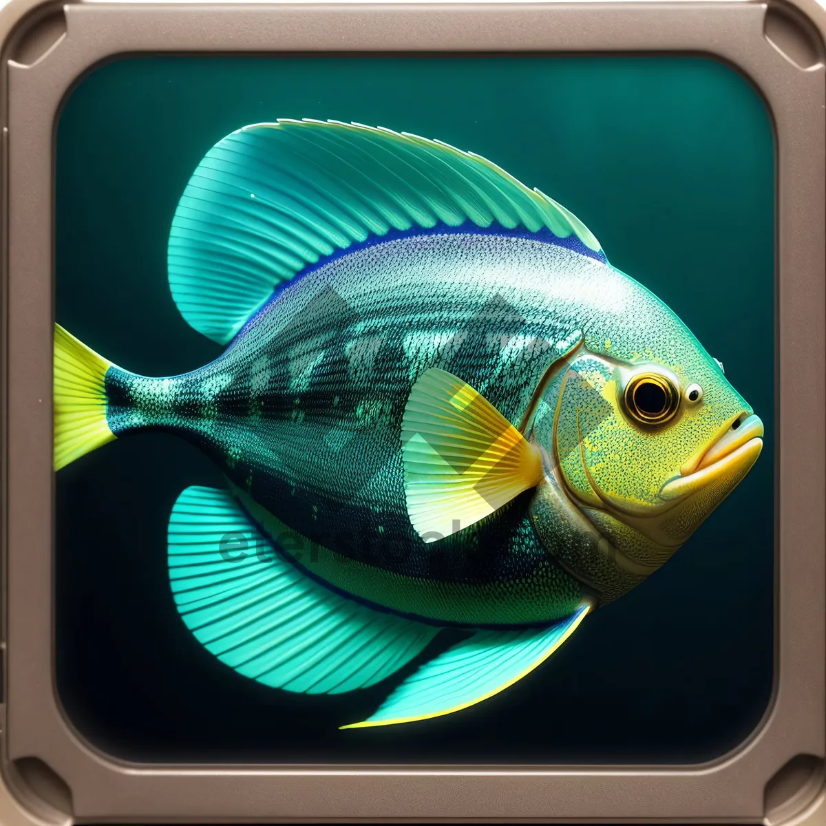 Picture of Colorful Tropical Fish in Digital Aquarium