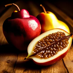 Fresh Ripe Pear, Apple, Pomegranate, and Cherry - Nutritious and Delicious Fruits!