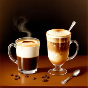 Morning Cappuccino - Hot Cup of Aromatic Espresso